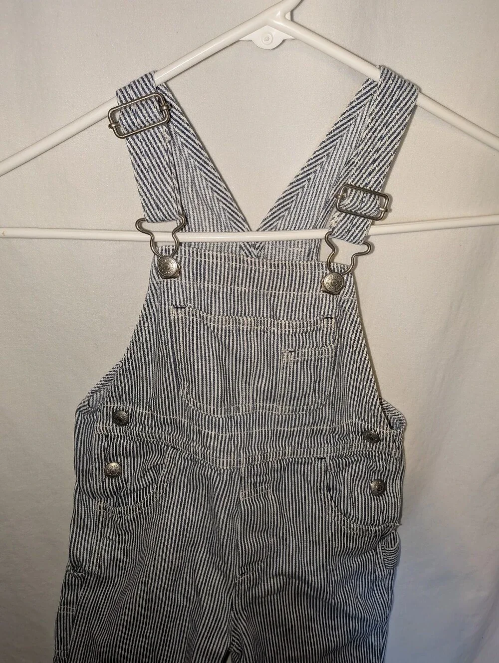 Baby Gap Vintage Striped Conductor Overalls 24-30 Months